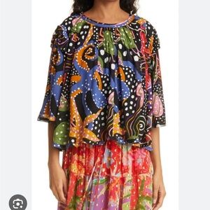 Farm Rio Under the Sea Blouse